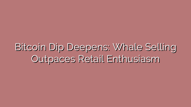 Bitcoin Dip Deepens: Whale Selling Outpaces Retail Enthusiasm